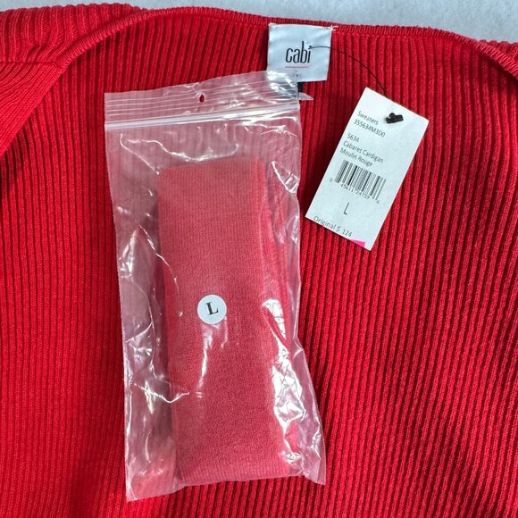 CABI NWT Caberet Cardigan in Moulin Rouge Red - Picture 8 of 12